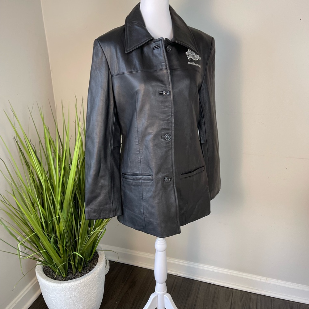 Women’s Planet Hollywood Washington DC Black Leather Jacket Small